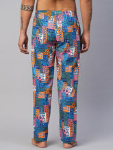 Men's Printed, Multicolor, Cotton, Regular Fit, Elasticated, Waistband, Pyjama  With Side Pockets